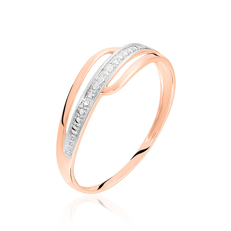 Anello Fascia Sophia Oro Rosa Diamante - Spannringe Damen | OROVIVO