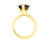HAKKO Damen Ring Gold 375 (9 Karat) Quarz Kastanienbraun 3,3 ct