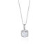 SIENNA Damen Collier Silber 925 Zirkonia Wei&szlig; 1,46 ct Viereck