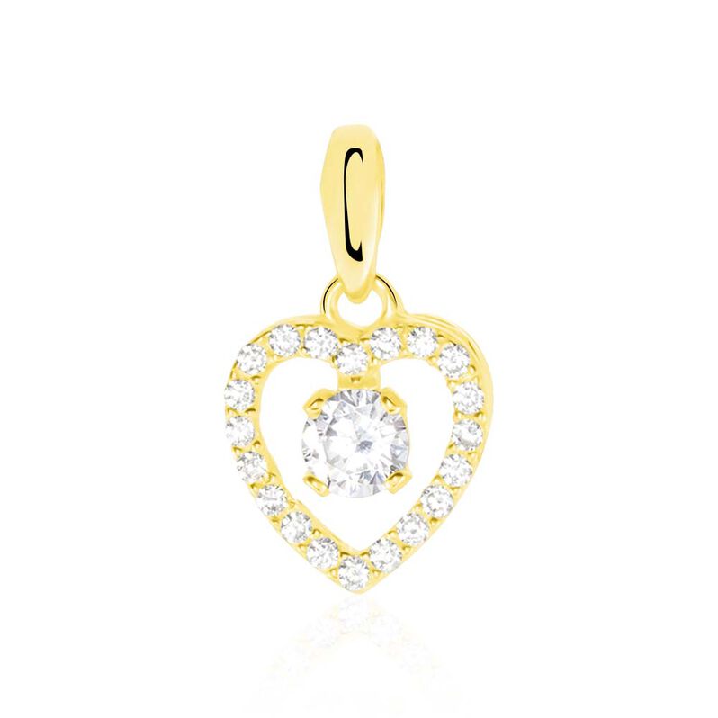Anh&auml;nger Gold 375 Zirkonia Herz - Schmuckanh&auml;nger Familie | OROVIVO