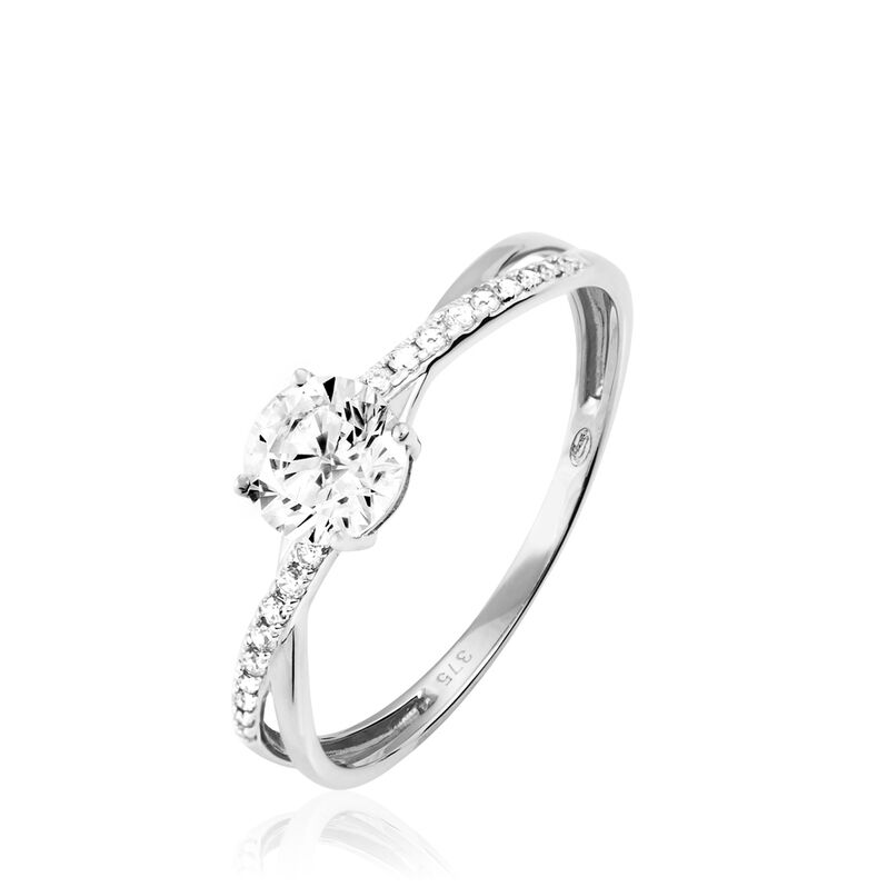 Bague Dana Or Blanc Oxyde De Zirconium - Spannringe Damen | OROVIVO