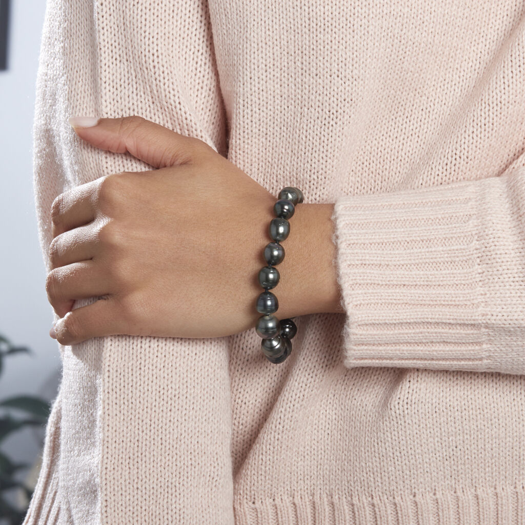 Bracelet Or Jaune  Et Perle - Spannringe Damen | OROVIVO