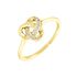 KNOT Damen Ring Gold 375 (9 Karat) Diamant Wei&szlig; 0,05 ct B 6 mm