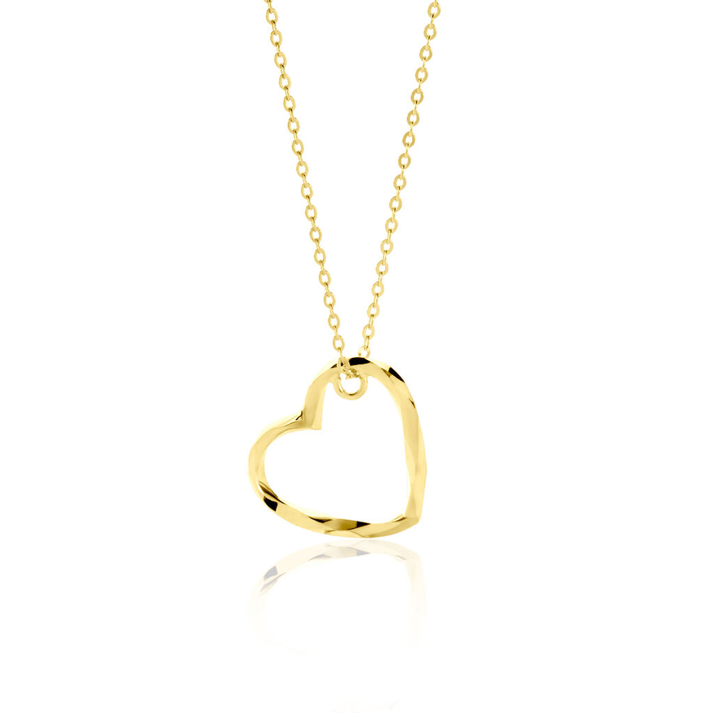 Coeur Twisted Damen Collier Gold 375 (9 Karat) Herz