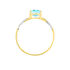 BONNIE Damen Ring Gold Bicolor 375 (9 Karat) Topas Blau 1,46 ct