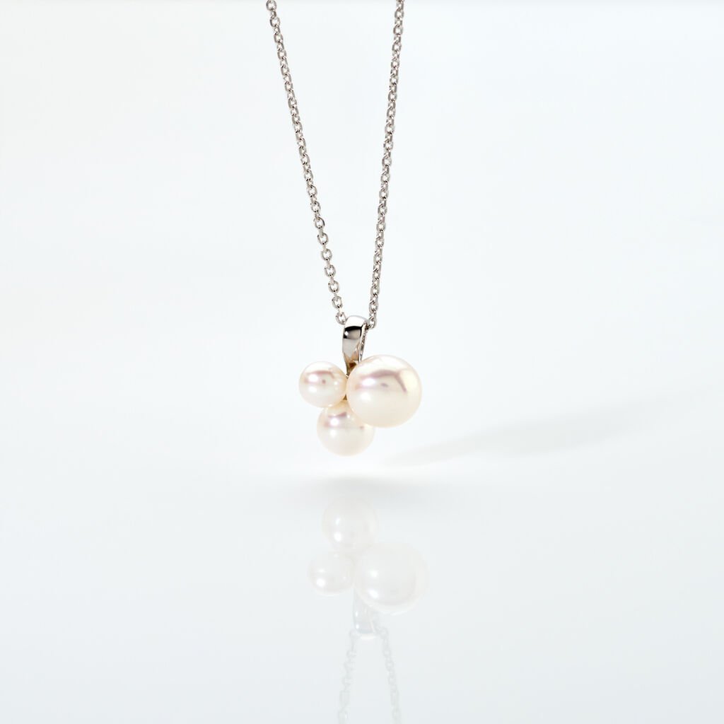 TREYA Damen Collier Silber 925 Zuchtperle Wei&szlig;er Perlmutt