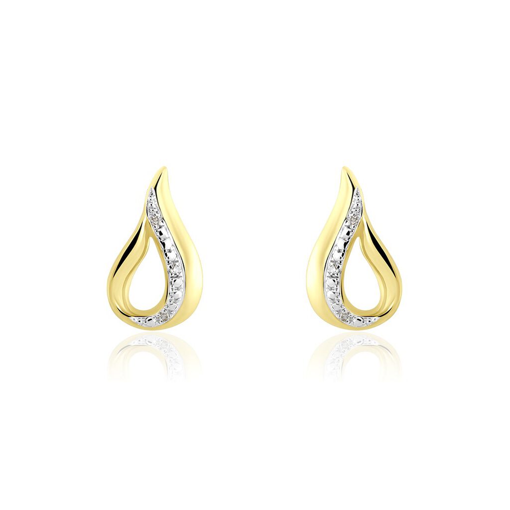 Damen Ohrstecker Gold 375 Diamant 0,01ct Goccie  - Ohrstecker Damen | OROVIVO