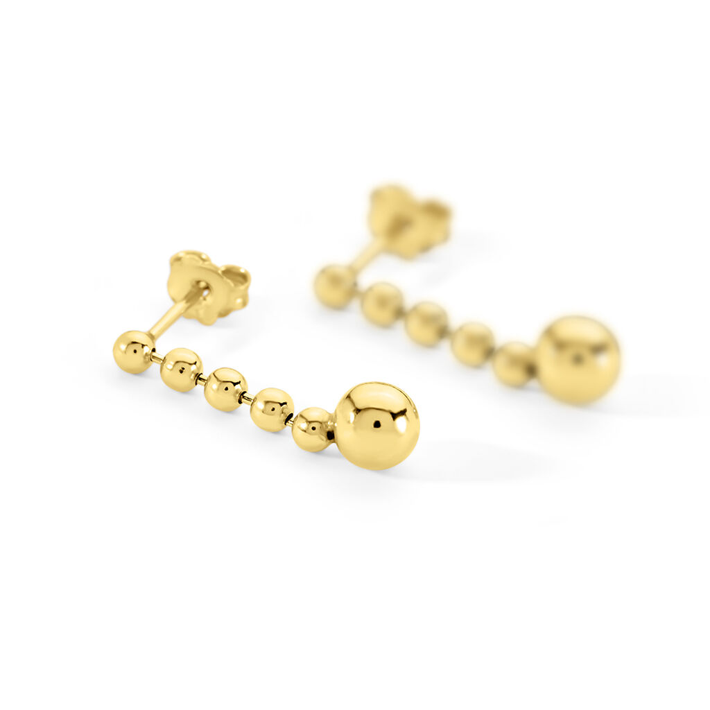 LOTTA Damen Ohrringe Lang Silber vergoldet 925