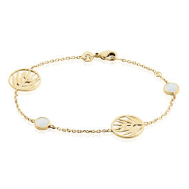 Damen Armband Messing Gold 750 plattiert Perlmutt - Armbänder Damen | OROVIVO