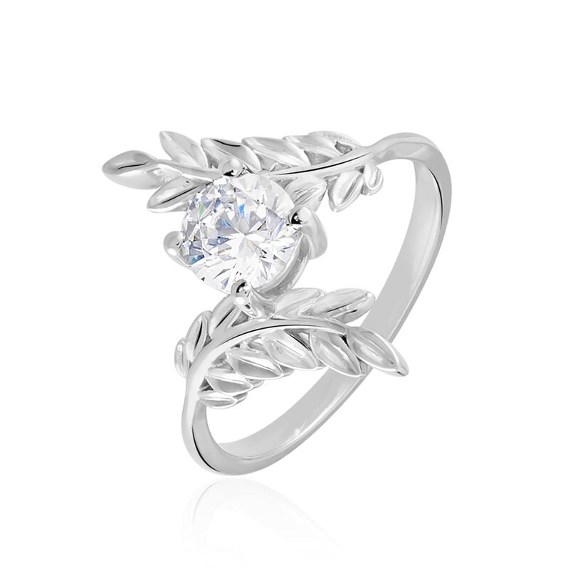 Bague Argent Rhodie Iora Solitaire Oxyde - Spannringe Damen | OROVIVO