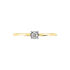 Illusion Damen Ring Gold 375 (9 Karat) Diamant Weiß 0,07 ct Viereck