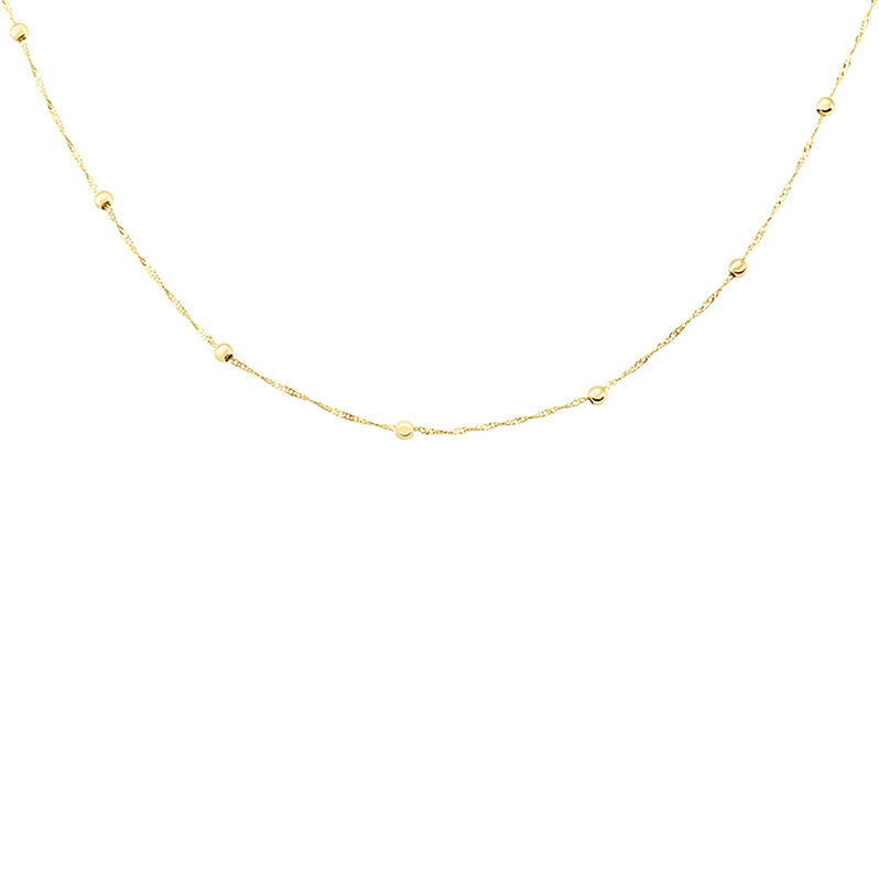 INDIRA Damen Collier Gold 375 (9 Karat) B 1 mm - Halsketten Damen | OROVIVO