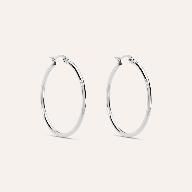 Orecchini A Cerchio Moonlight Acciaio - Spannringe Damen | OROVIVO