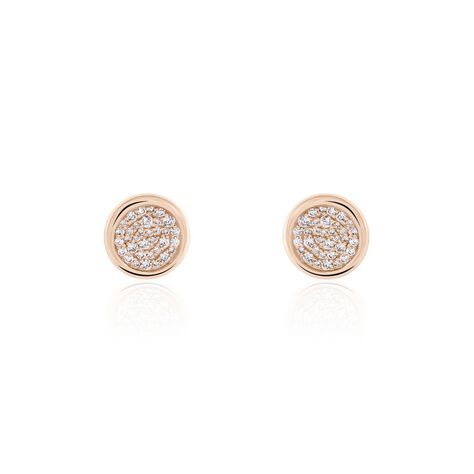 Damen Ohrstecker Silber 925 Rosé Vergoldet Kreis - Ohrstecker Damen | OROVIVO