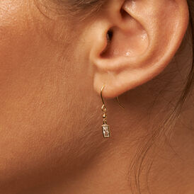 Damen Ohrhänger Gold 375 Zirkonia Viereck - Ohrhänger Damen | OROVIVO