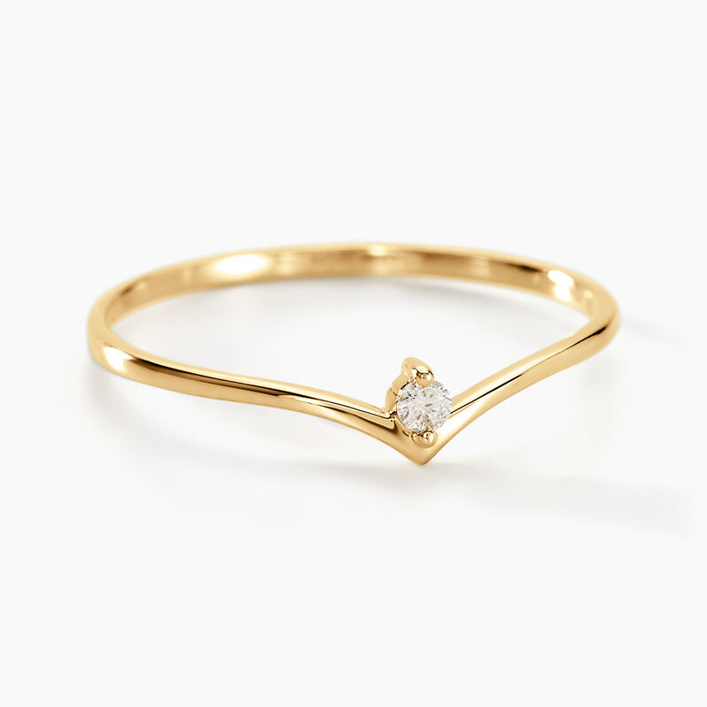 Bague Maye Or Jaune Aile De Mouette - Spannringe Damen | OROVIVO