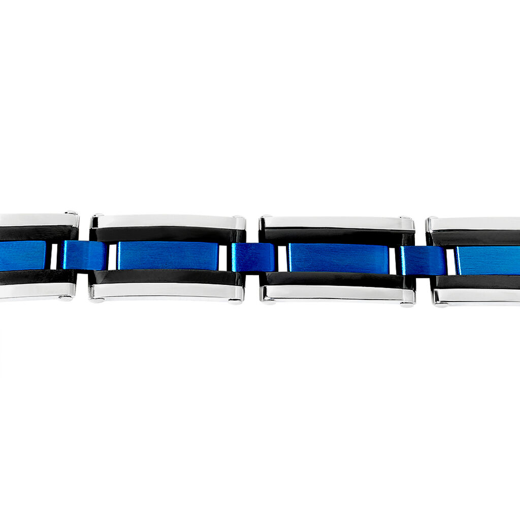 Herren Armband Edelstahl Tricolor