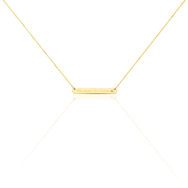 Kette Gold Gelb Fania Platte - Spannringe Damen | OROVIVO