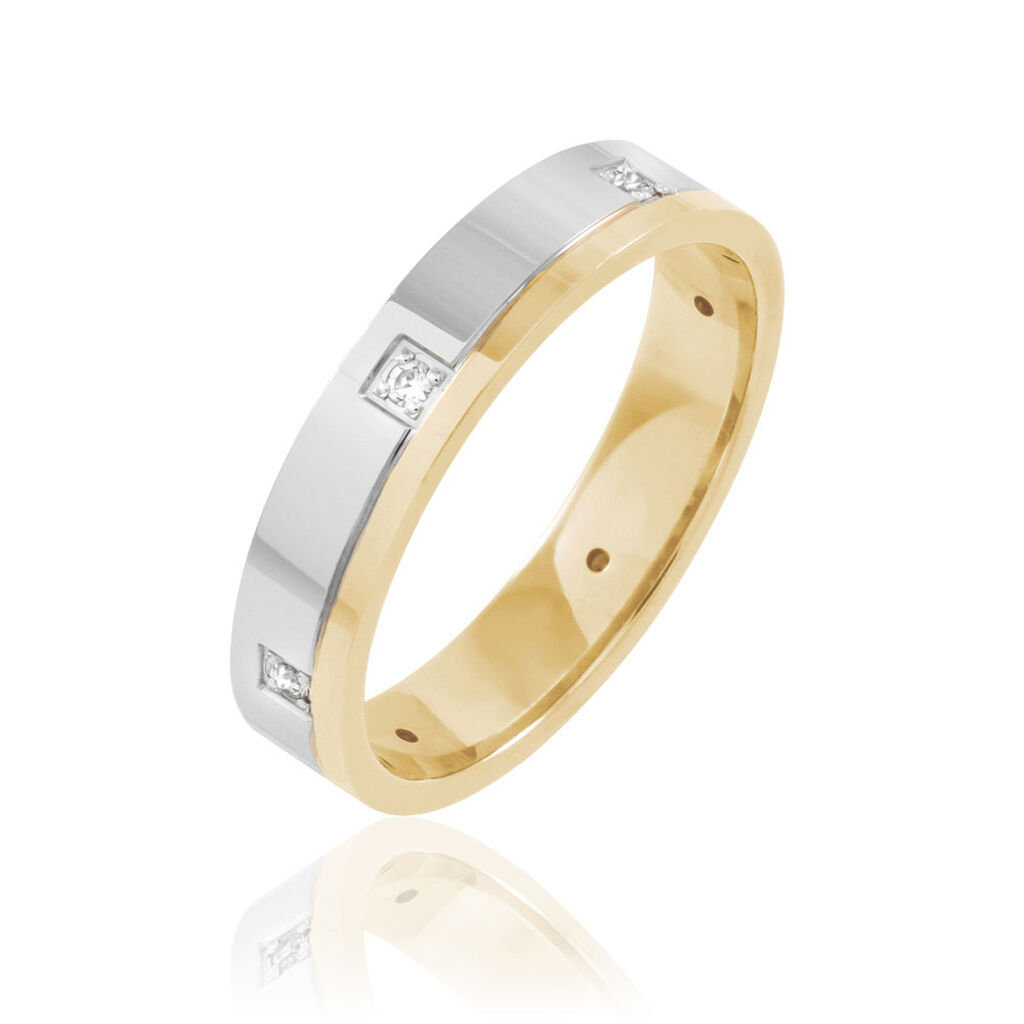 Alliance Firdawsse Or Bicolore Diamant - Spannringe Familie | OROVIVO