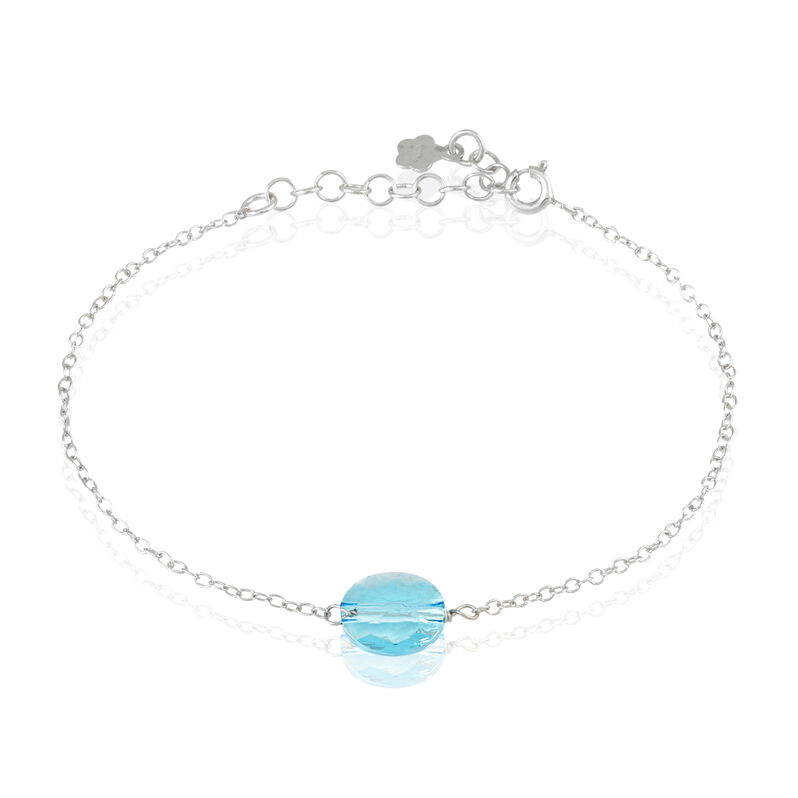 Bracelet Argent Sirene Cristaux De Swarovski Bleus - Spannringe Damen | OROVIVO