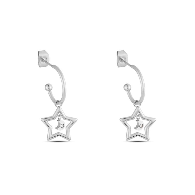 Orecchini A Cerchio Sunrise Acciaio Cristallo - Spannringe Damen | OROVIVO
