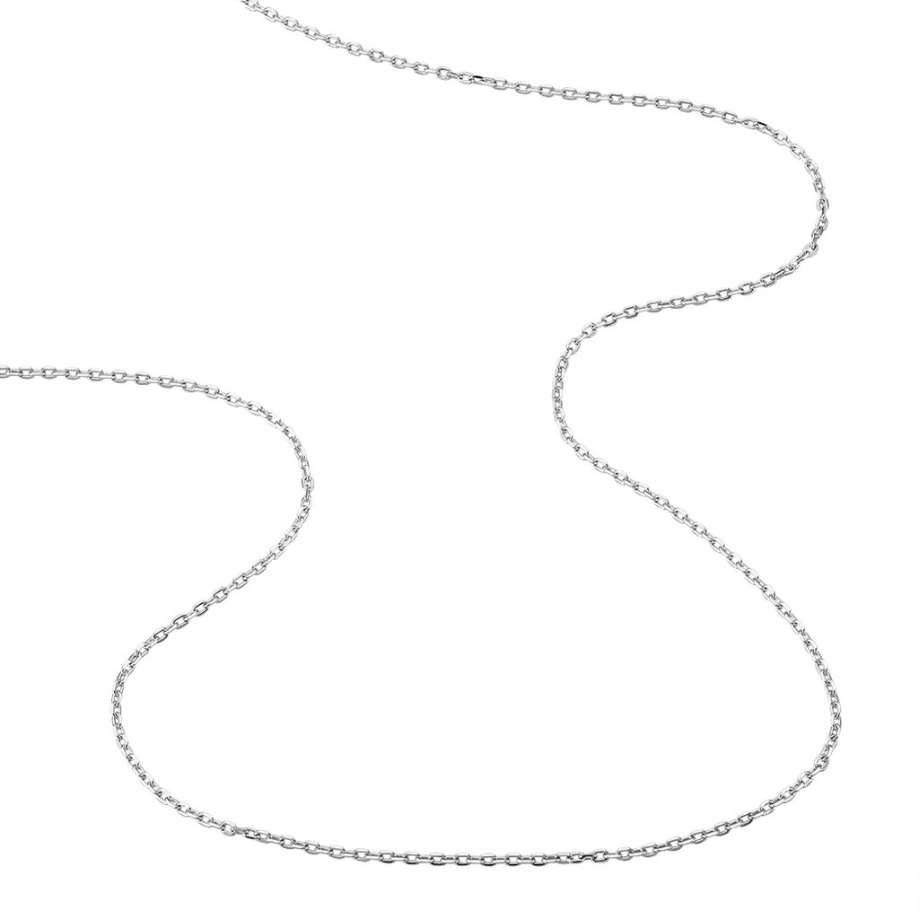 Chaîne Maille Forçat Diamantee Or Blanc - Spannringe Familie | OROVIVO