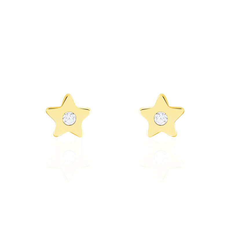Boucles D'oreilles Or Jaune Hedera Etoile Oxyde - Spannringe Kinder | OROVIVO