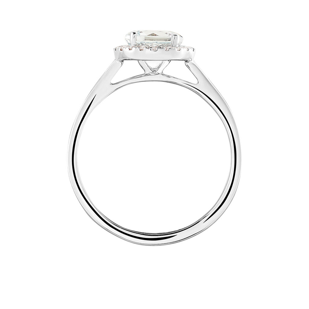 Damen Ring Weißgold 585 Aquamarin Himmelblau 1,44ct Kathi  - Ringe mit Stein Damen | OROVIVO