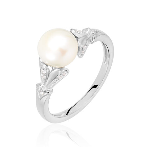 Damenring Silber 925 Zuchtperle Zirkonia - Ringe mit Stein Damen | OROVIVO