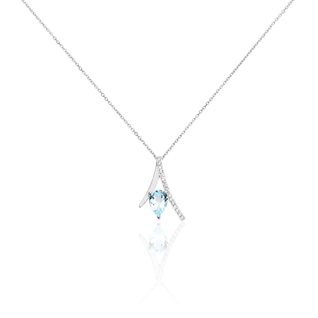 Collier Or Weiss  Et Topaze - Spannringe Damen | OROVIVO