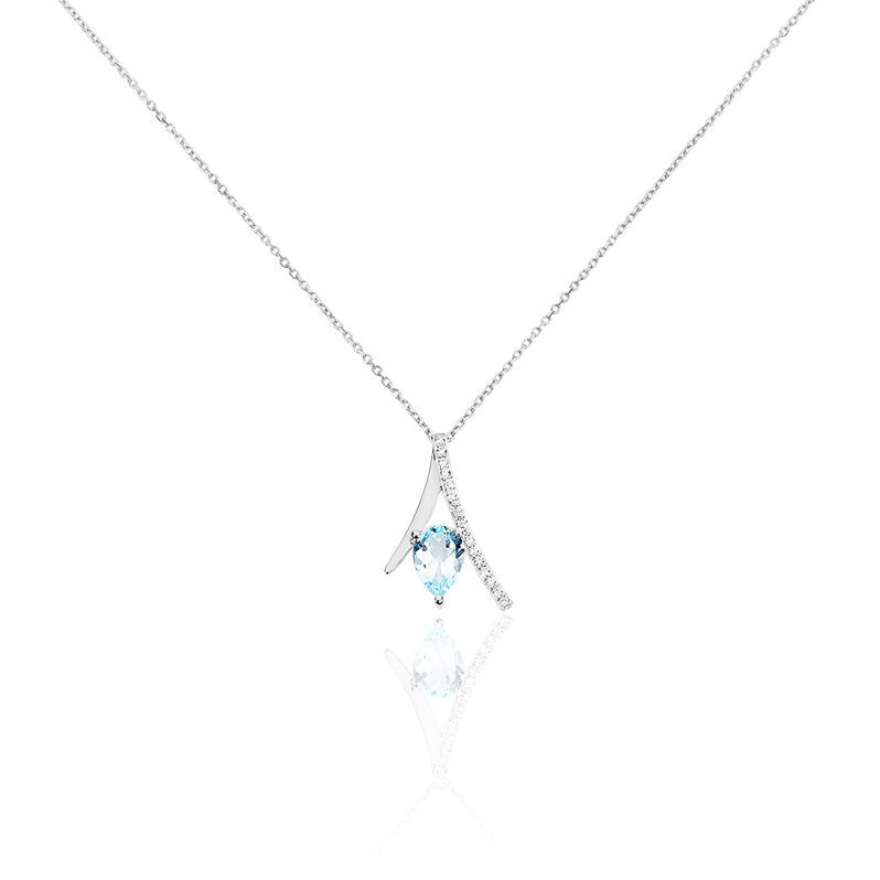 Collier Or Weiss  Et Topaze - Spannringe Damen | OROVIVO