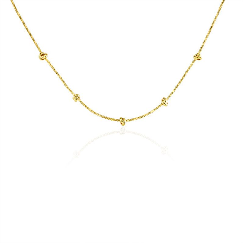 Damen Collier Silber 925 vergoldet Kugel - Halsketten Damen | OROVIVO