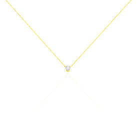 Damen Halskette Gold 375 Diamant 0,08ct - Ketten mit Anhänger Damen | OROVIVO