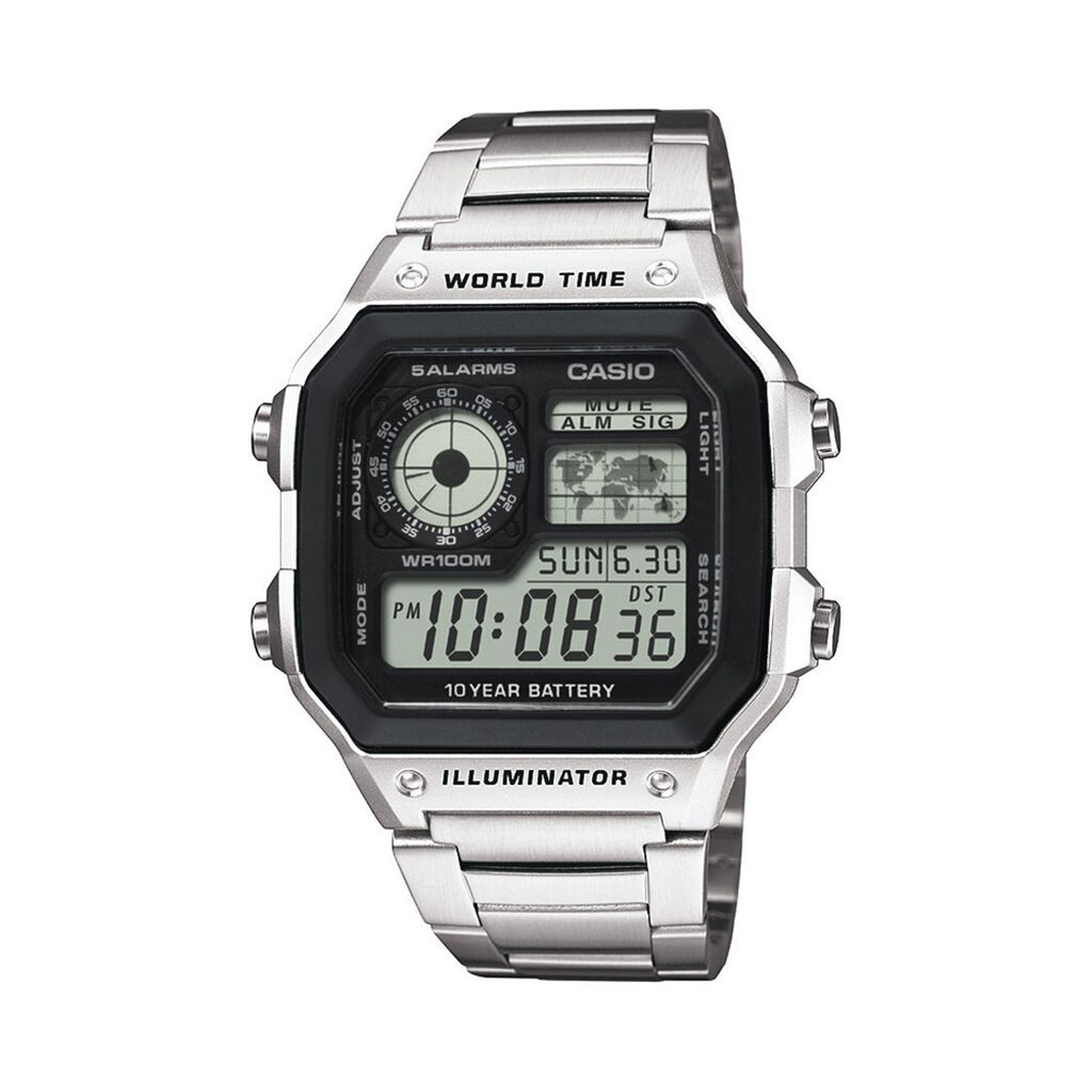 🦚 CASIO COLLECTION Herrenuhr AE-1200WHD-1AVEF Quarz, Uhr ohne Stein