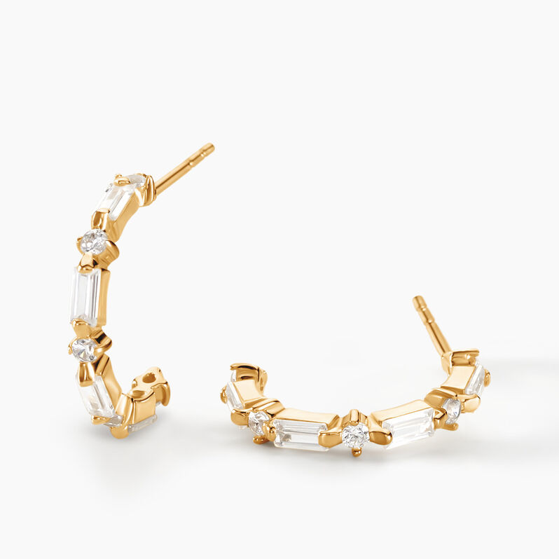 Créoles Mercury Or Jaune Oxyde De Zirconium - Spannringe Damen | OROVIVO