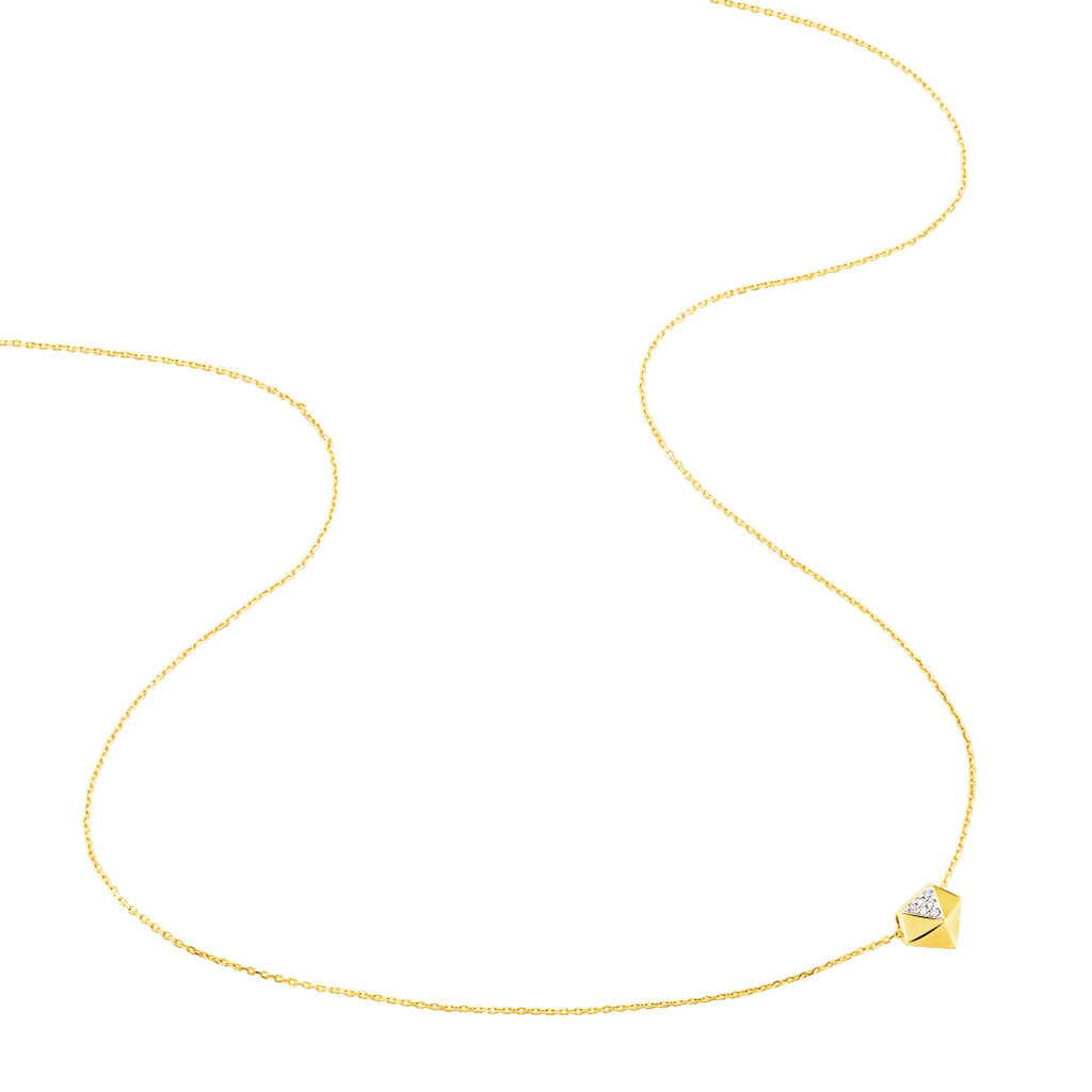 Collier Or Jaune Et Diamants Lizea - Spannringe Damen | OROVIVO