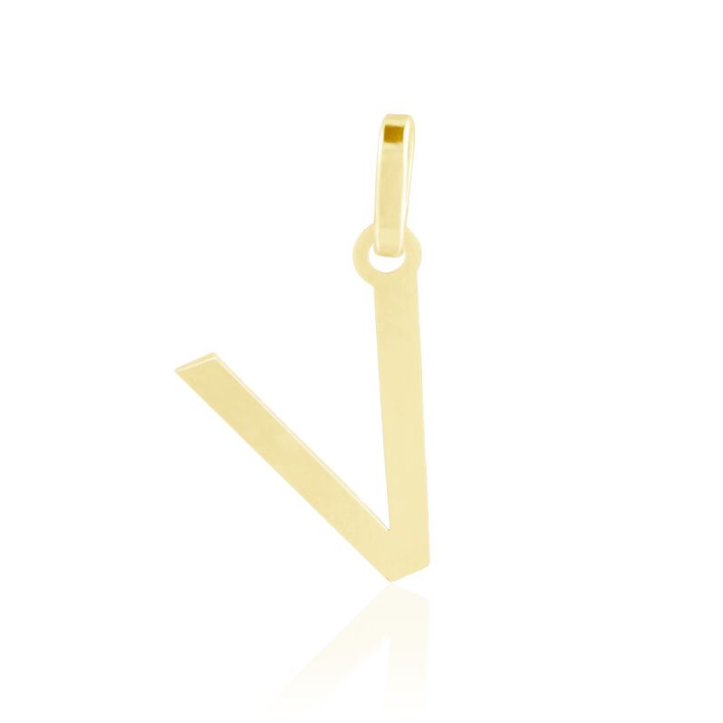 Pendentif Or Jaune Faviola Lettre V - Spannringe Familie | OROVIVO