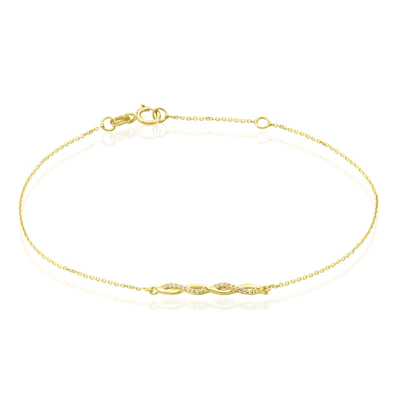 Bracelet Or Jaune Carolyne Forme Vague - Spannringe Damen | OROVIVO