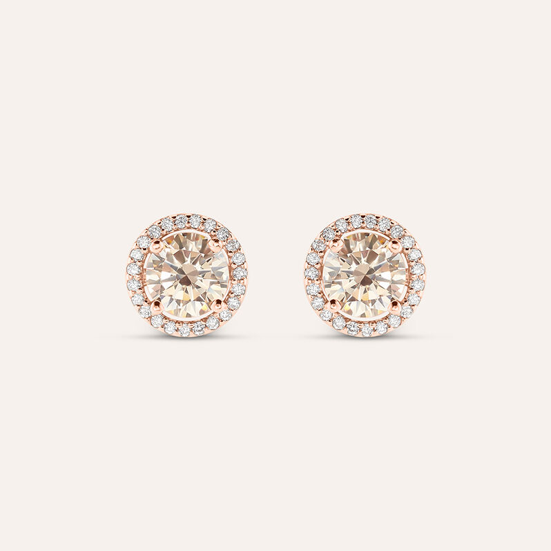 Orecchini Lobo Punto Luce Silver Rainbow Argento Rosa Cubic Zirconia - Spannringe Damen | OROVIVO