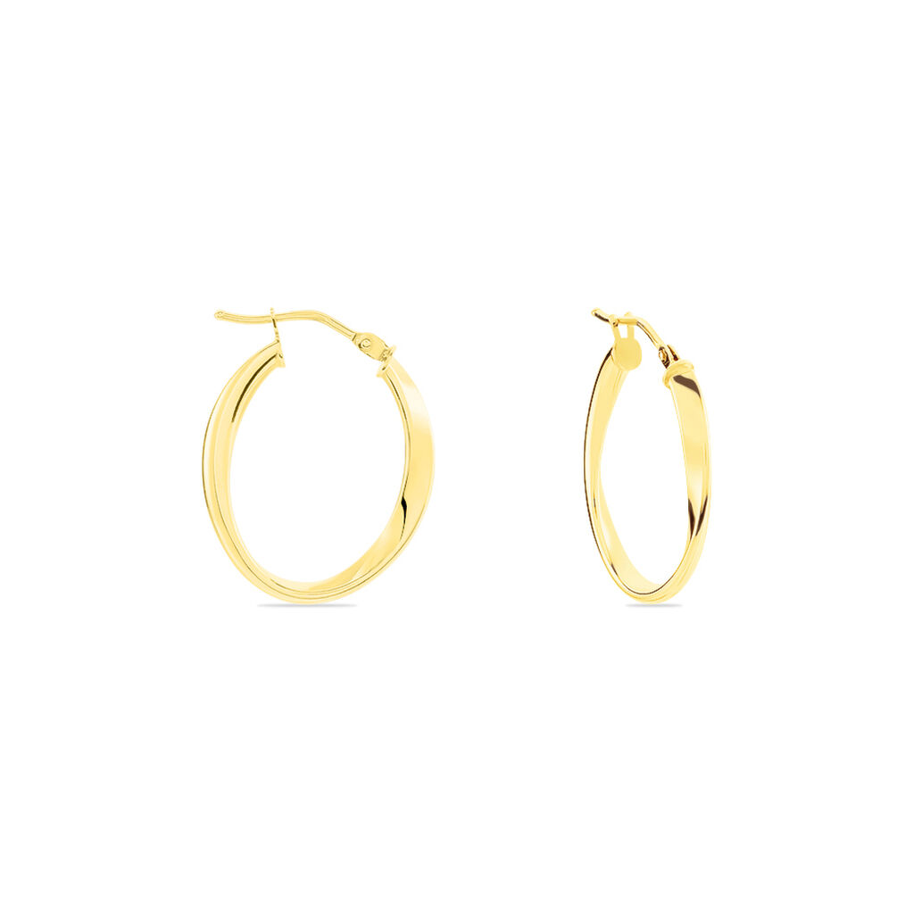 Damen Creolen Gold 585 (14 Karat) B 0,72 mm