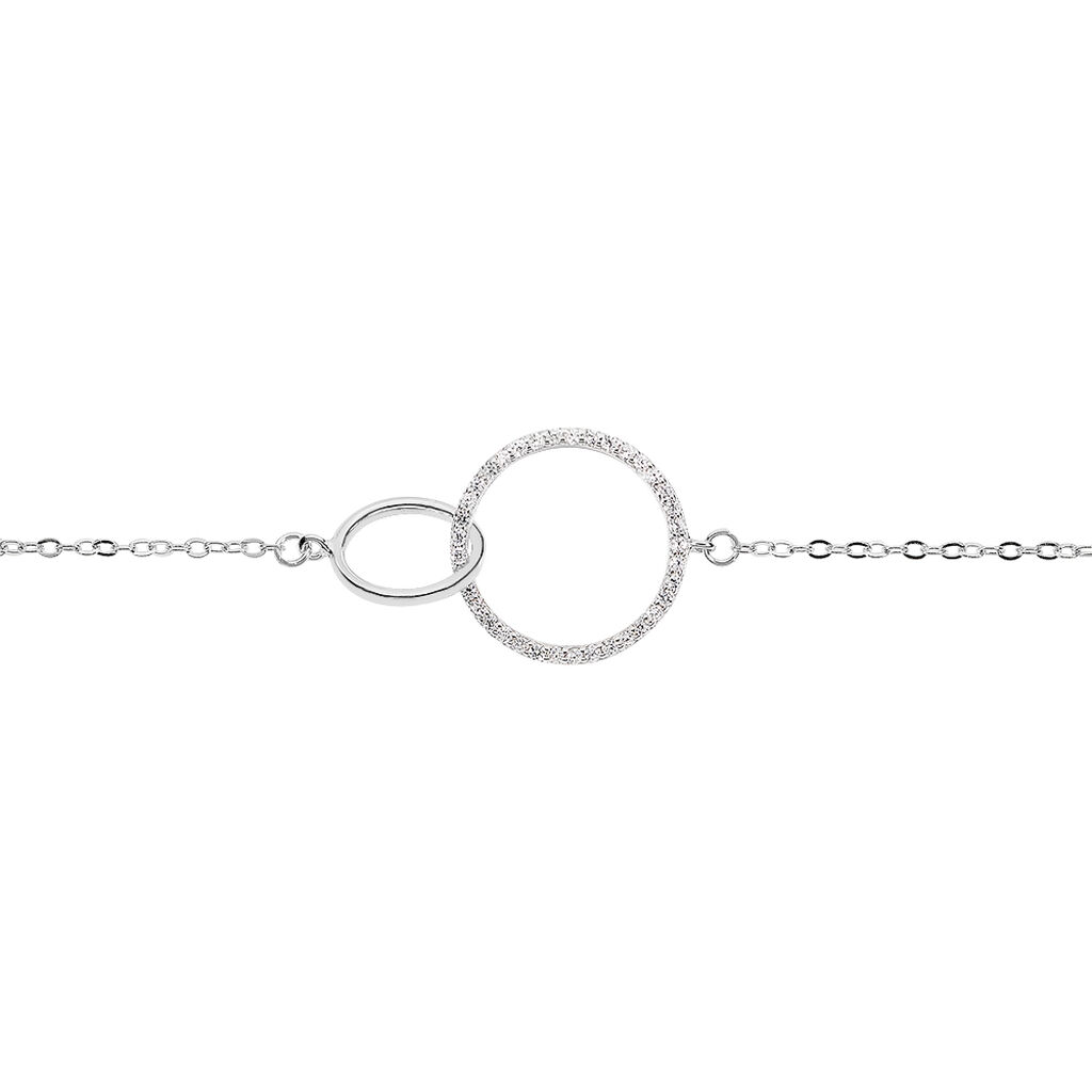 Damenarmband Silber 925 Zirkonia Doppelt Kreis - Armbänder mit Anhänger Damen | OROVIVO