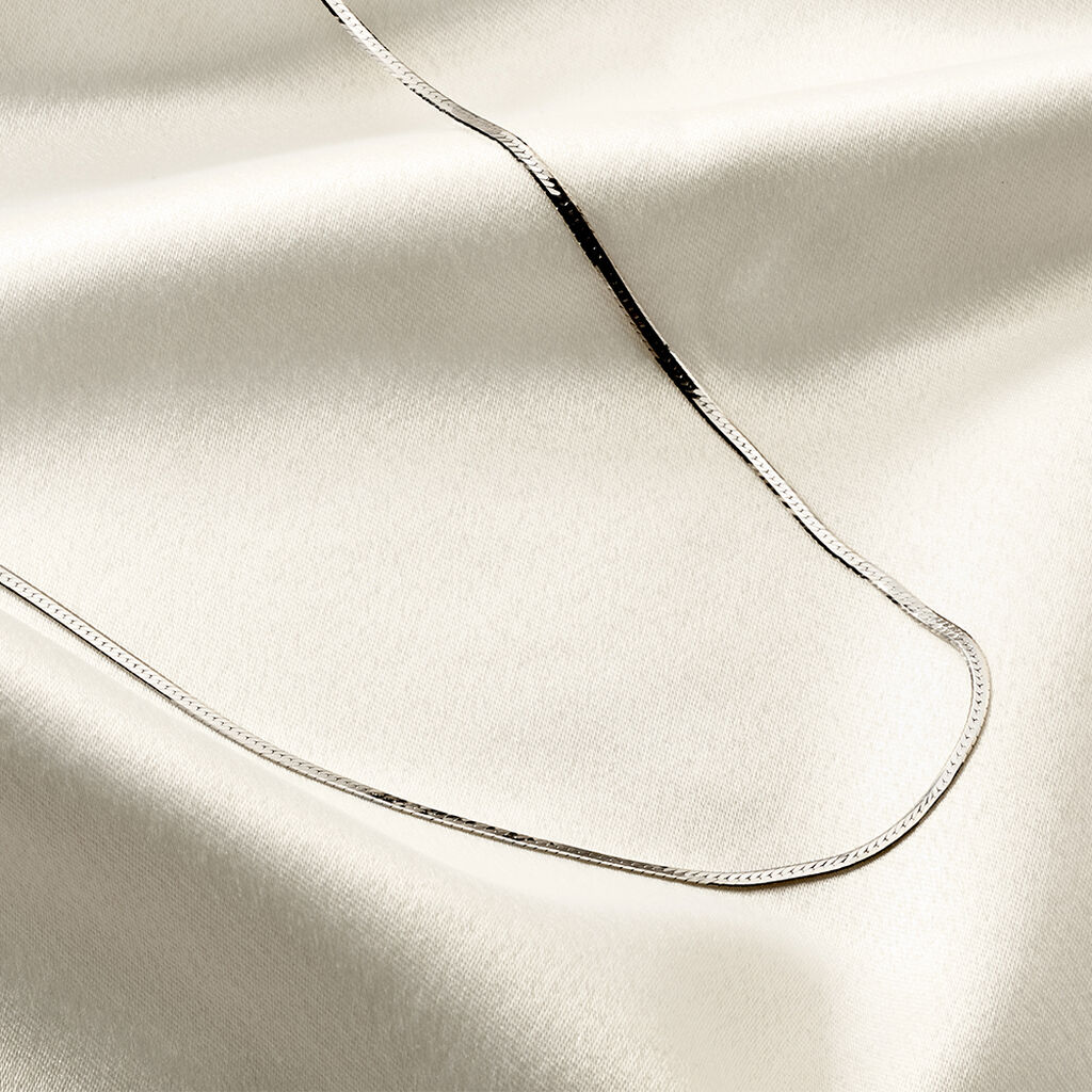 LEILA Damen Collier Silber Silber 925 B 0,5 mm