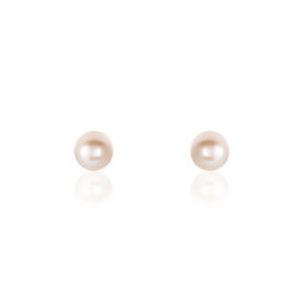 Damen Perlenohrringe Gold 375 Zuchtperle 4-4,5mm - Ohrstecker Damen | OROVIVO