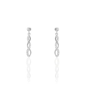 Damen Ohrstecker Lang Silber 925 Zirkonia  - Ohrstecker lang Damen | OROVIVO