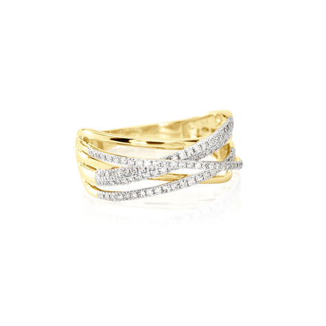 VERENA Damen Ring Gold 585 (14 Karat) Diamant Wei&szlig; 0,11 ct - Ringe mit Stein Damen | OROVIVO