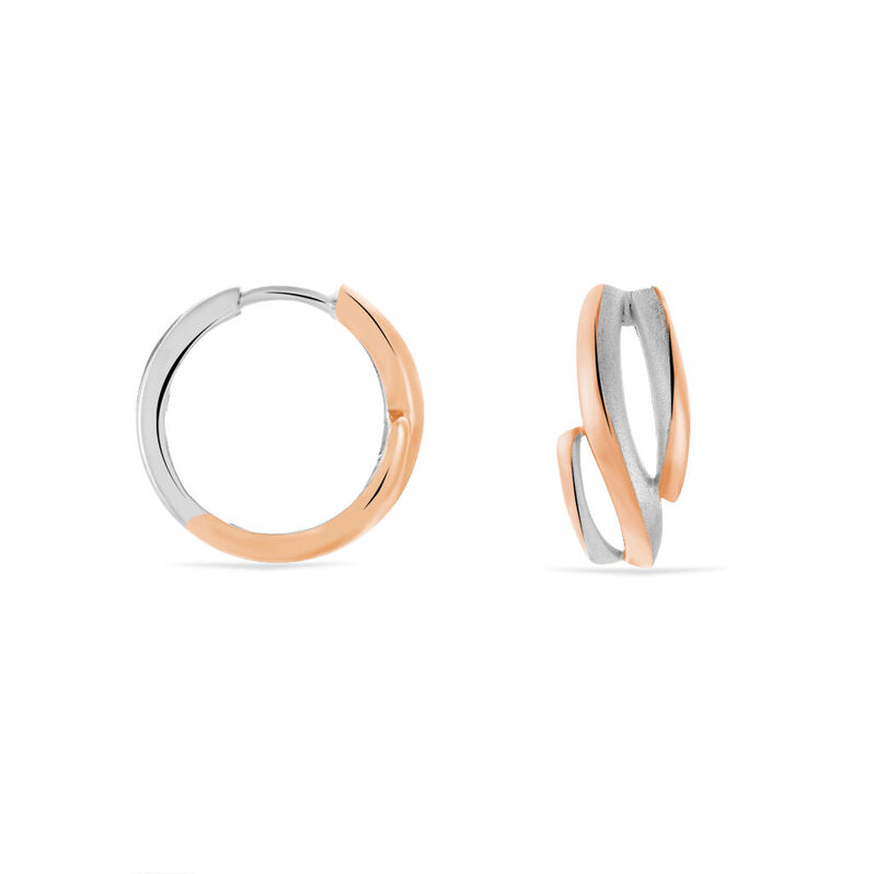 Damen Creolen Silber 925 Bicolor  - Creolen Damen | OROVIVO