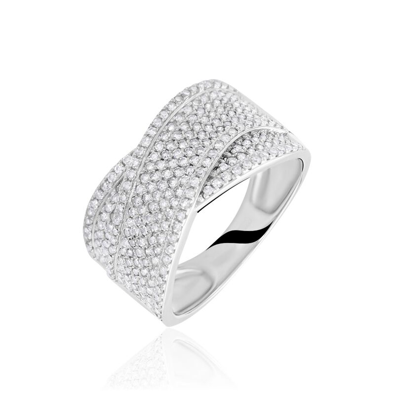 Bague Elyne Or Blanc Diamant - Spannringe Damen | OROVIVO