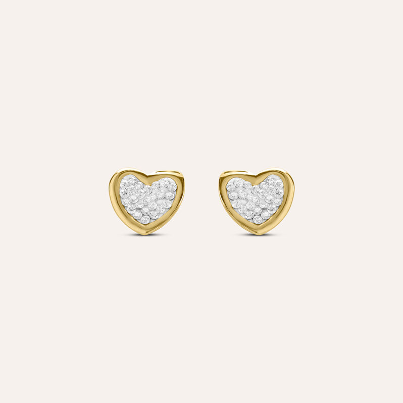 Orecchini Lobo Crystal Gold Oro Giallo Cristallo - Spannringe Damen | OROVIVO