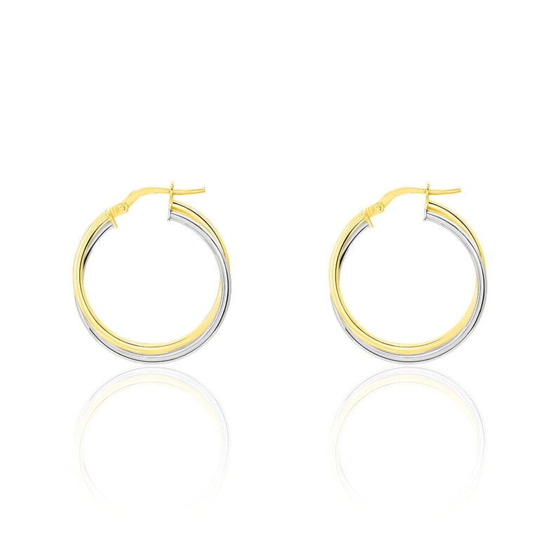 Damen Creolen Gold 375 Bicolor  - Creolen Damen | OROVIVO