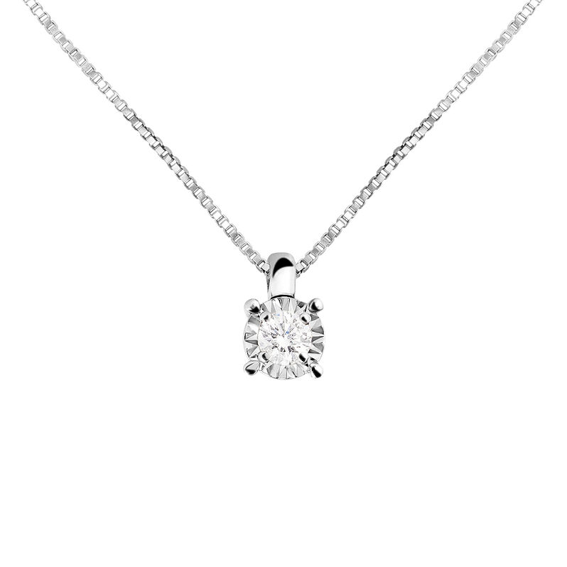 Collana Punto Luce Diamotion Oro Bianco Diamante - Spannringe Damen | OROVIVO